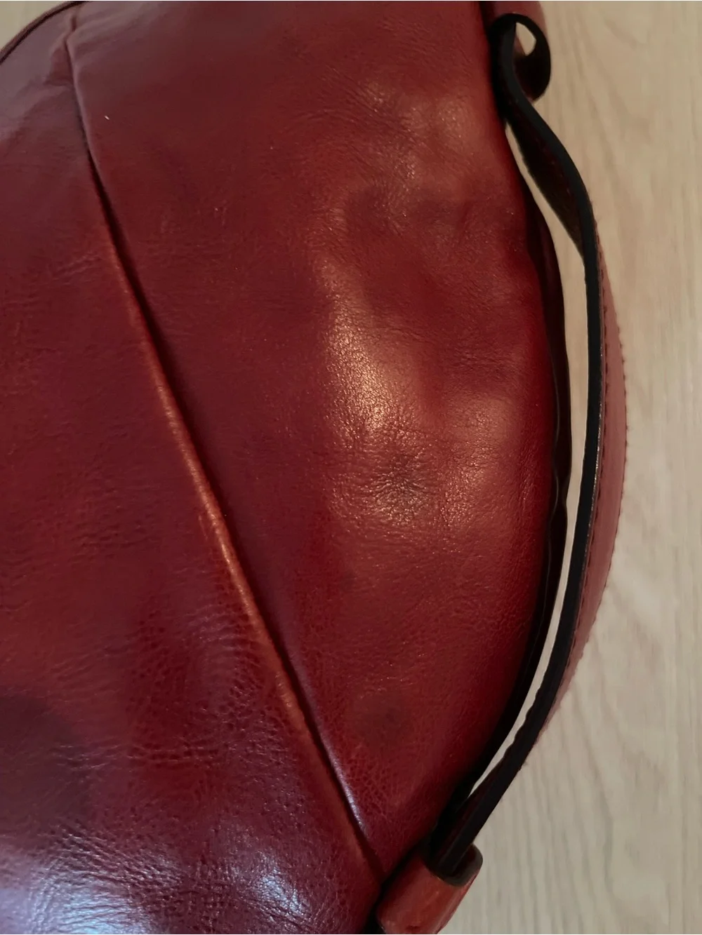 Vintage YSL Mombasa Horn Handle Hobo Bag Tom Ford Era Burgundy Leather Rare